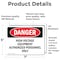 Signmission High Voltage Equipment Authorized Personnel Only Danger Sign, Vinyl Decal, 7in W x 5in L, 2PK OS-2PACK-DS-D-57-L-2545 - alternate 2